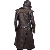 Stylish Legacy Jacket Craft Men's Assassin Brown Genuine Leather Trench Costume Coat