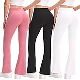 Shgiloo 3 Packs Women's Flare Leggings with Pockets