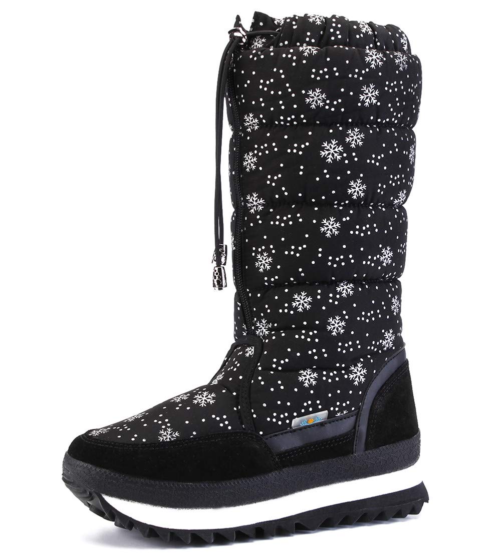 DADAWEN Women's Winter Waterproof Fur Lined Frosty Snow Boots - Image 3