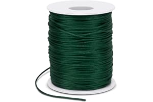 LEREATI 1.5mm Nylon Cord 328 Feet Satin Cord Nylon String for Bracelets, Bracelet Thread Bead String for Jewelry Making, Neck