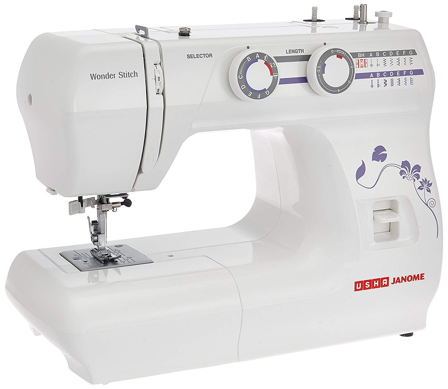White Stitch Automatic ZigZag Electric Sewing Machine Usha Best