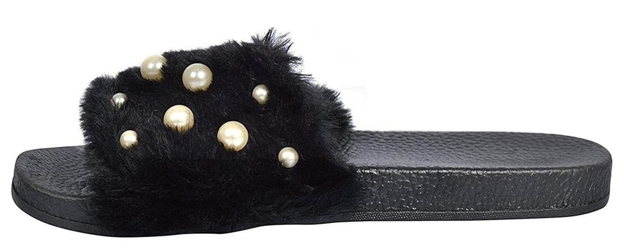 deeanne london women's fur slipper