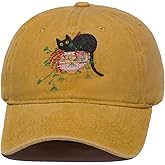 Cats and Plants Dad Hat Embroidered Ponytail Baseball Cap Low Profile Vintage Adjustable Unisex Washed