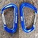 CARAPEAK 12kN Heavy Duty Small D Shape Aluminium Carabiners, Lightweight Wiregate Nonlocking Caribeaner Clip for Hammock, Keychain, Camping, Hiking & Backpack, 6 Pack