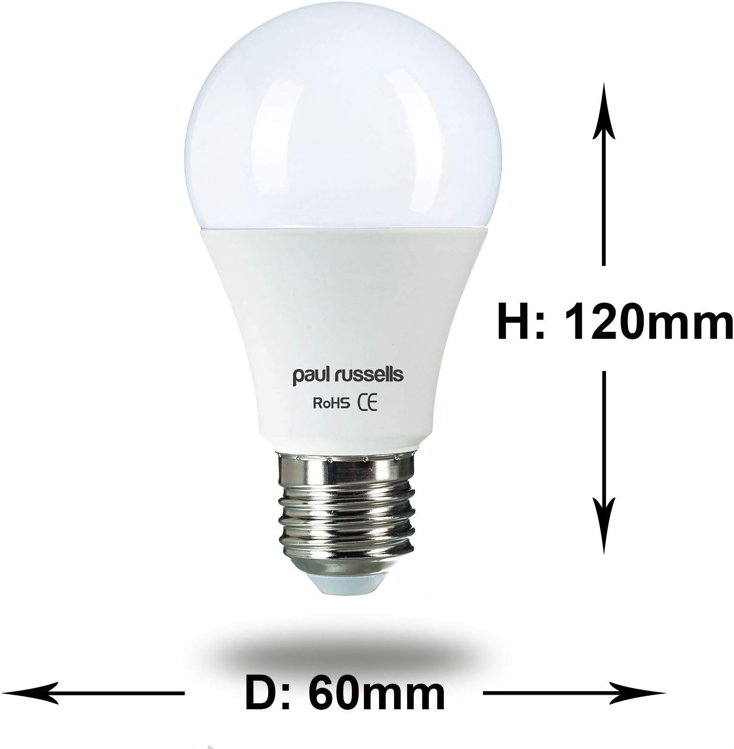 paul russells E27 Edison Screw LED Light, 13W = 100W Equivalent Bulbs, 1521 Lumens, 2700K Standard ES A60 LED GLS - Image 5
