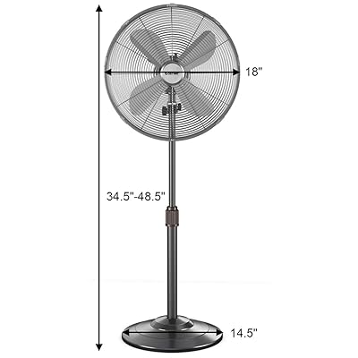 pix Pelonis Pedestal Fan Instructions costway metal pedestal fan 16 inch quiet oscillating standing fan with height adjustable 3 wind speed 4 blades widespread stand floor fan for