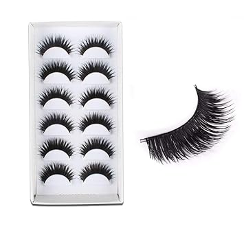 Electomania Natural Smoky Makeup Long False Eyelashes (Black) 6 Pairs