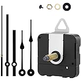 Wall Clock Repair Kit, 1-1/5" Quartz Long Axis Shaft Quartz Clock Motor Set Parts Clock Movement Mechanism Kit Replacement wi