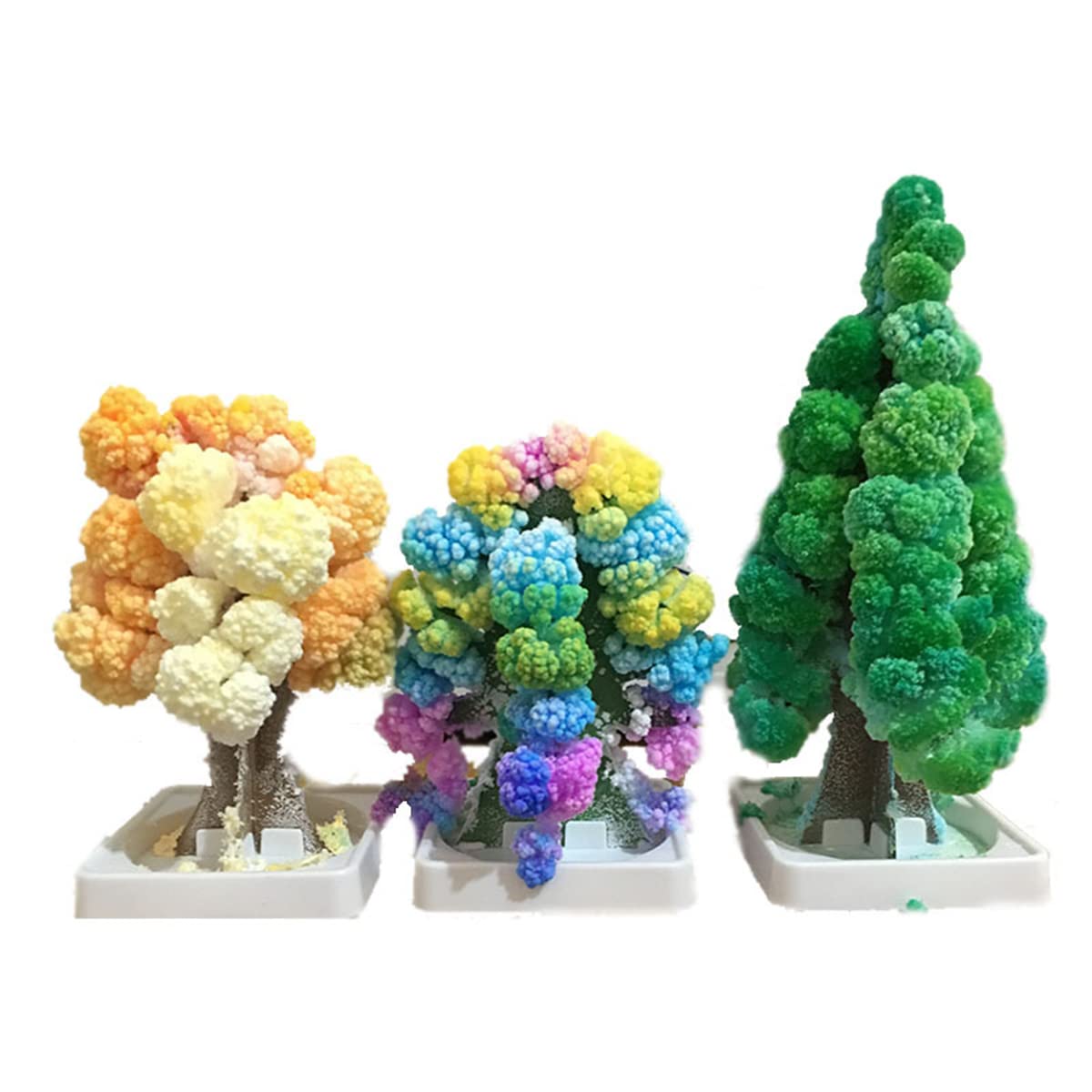COTTNY 3 in 1 Mini Christmas Tree Magic Growing, Paper Tree Colorful DIY Crystal Growing Kit/Ornaments Decoration Toy Novelty Xmas Gift Boys Girls Science Kits & Toys Learning Guide (A) (2321321)