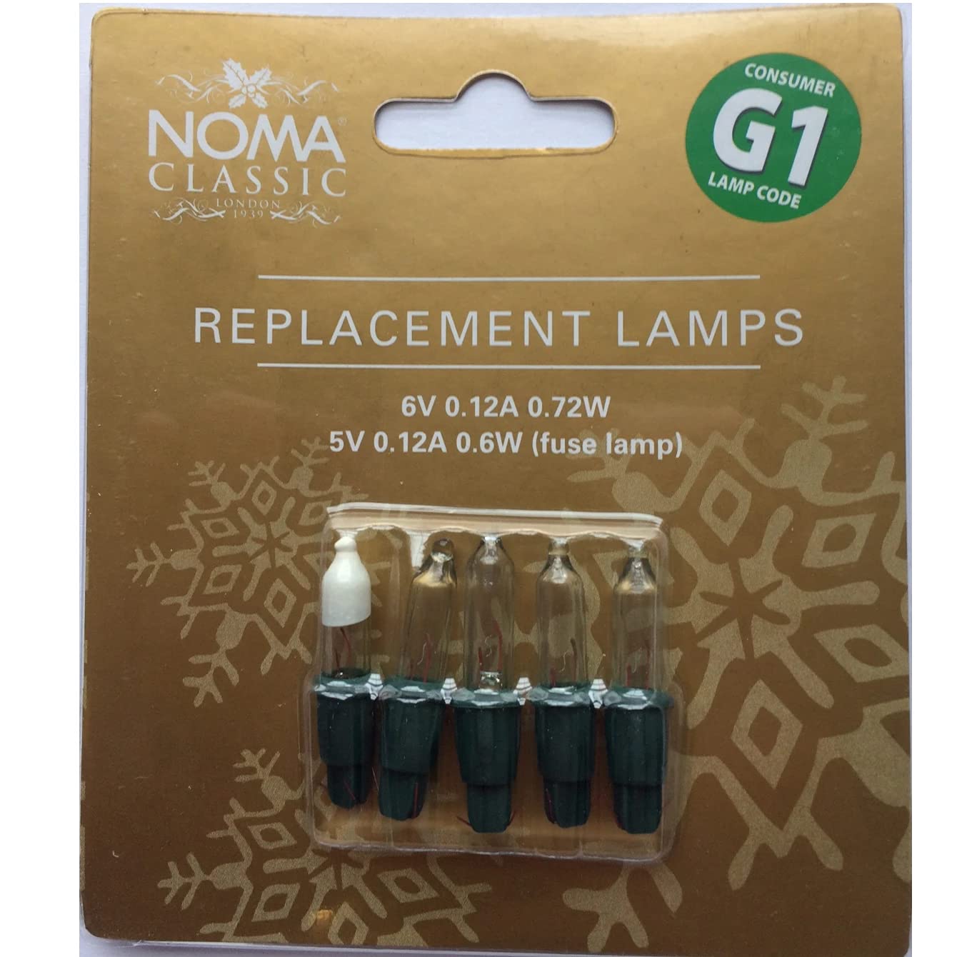 Leisuregrow 6V Clear Replacement Lamps for Noma Classic Range (Pack of 5)