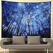 Prabahdak Forest Trees Tapestry Starry Night Tapestry Fantastic Galaxy Landscape Tapestry Wall Hanging for Dorm Living Room Bedroom