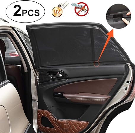 Amazon Cargool 車用 サンシェード サイド窓シェード 車用網戸 遮光サンシェード 日除け 風通し 虫除け 防虫ネット 62cm 55cm 0 1cm 2枚large サンシェード 車 バイク