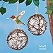 Collections Etc Set of 2 Rattan Globe Hummingbird Nesters - Gives Birds The Materials to Build a Nest Nearby