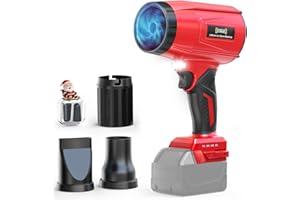 DIYtoolifz 800,000RPM Cordless Leaf Blower Compatible with Milwaukee (Tool Only), Brushless Motor, Adjustable Speed, Lightweight Portable Electric Blower for Car, Patio, Garden (Without Battery)