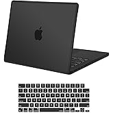 MOSISO Compatible with MacBook Pro 14 inch Case 2026-2021 M5-M1 A3112 A3434 A3185 A3401 A2918 A2992 A2779 A2442, Soft TPU Frame Bumper Crack&Fingerprints-Resistant Hard Shell with Keyboard Skin,Black