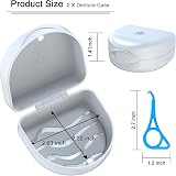 BVN Retainer Case & Denture Box Slim Orthodontic Storage White view 2