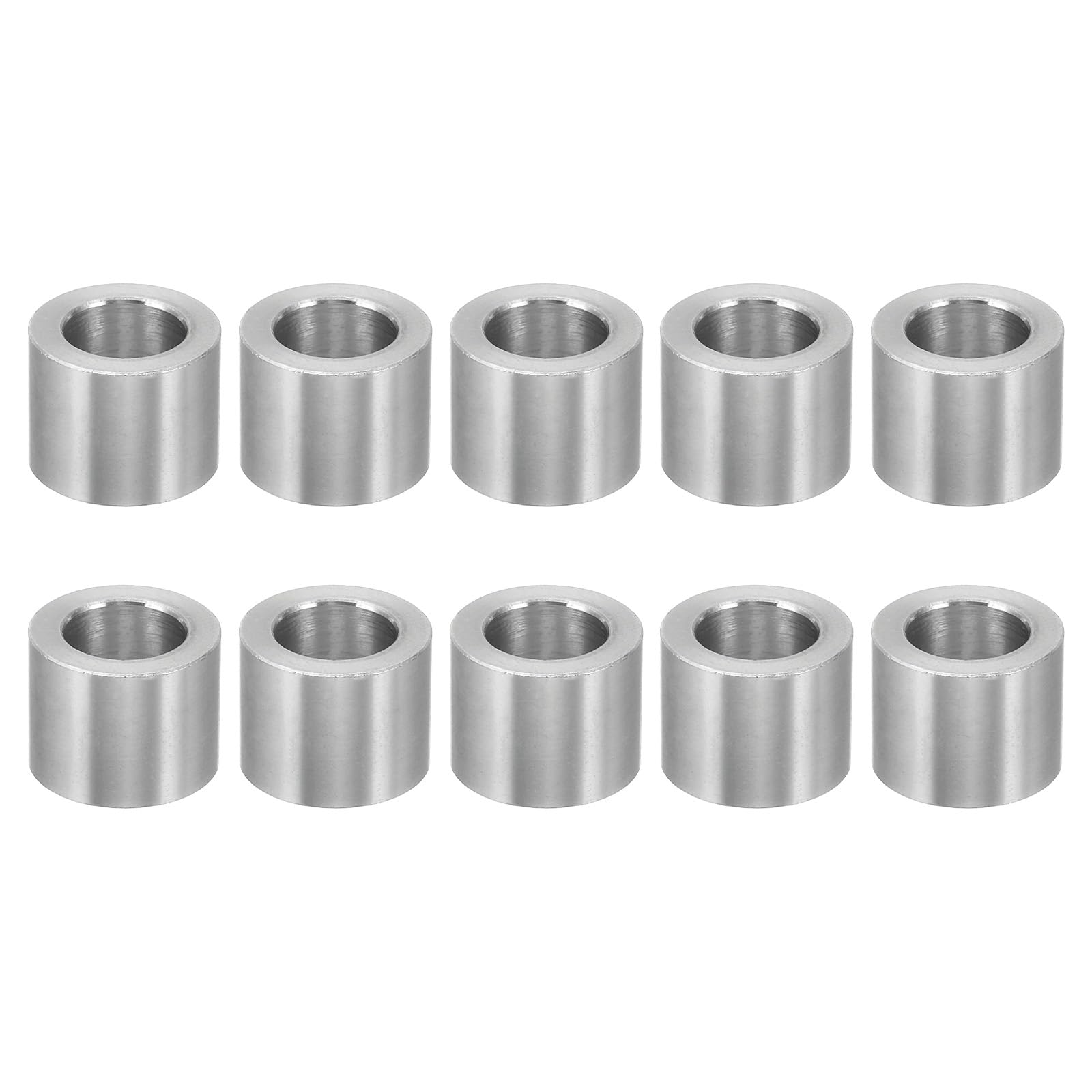 PATIKIL M12 Aluminum Spacers, 10 Pcs Metal Spacer Aluminum 12.7mm ID x 20mm OD x 15.9mm L Aluminum Spacer Screw Standoff Round for 1/2" or M12 Screw Bolts