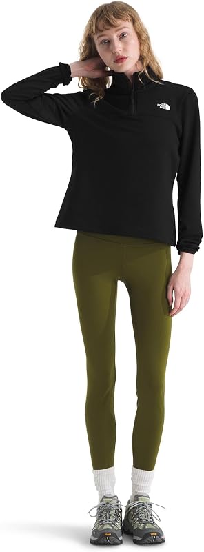 Chaqueta Forro Polar Cedar Trail Grid 1/4 Zip Mujer,Black,L — foto 4 de 7