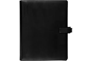 Filofax Metropol Organizer, Letter Size, Black - Leather-Look, Six Rings, Week-to-View Insert, English (C026970)