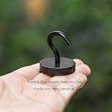Neosmuk 120lb Magnetic Hooks with Hook Pack of 6 Black view 2