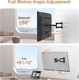 GRIFEMA GB1008-1 TV Wall Mount 13-32 inch Swivel Tilt Extend 20kg view 4