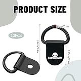 MEKEET 10Pcs D Rings Heavy Duty Black Lashing Ring Cargo Tie Down Stainless view 2