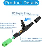 YAODHAOD 5PCS SC APC to FC UPC Female Fiber Optic Fast Connector Single Mode view 5