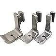 CKPSMS Brand #36069DG High Shank Sewing Machine Double Welt Piping Presser Foot Compatible with JUKI Brother Singer CONSEW Industrial Single Needle Sewing Machines (1/8+3/16 +1/4)