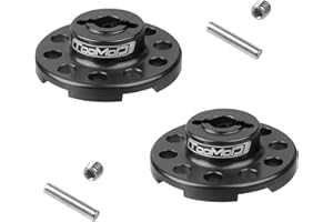 TOOMOD CW-01 Aluminum Rear Wheel Adapter Hub for Tamiya CW01 Lunch Box Chassis Upgrade Parts （Black）