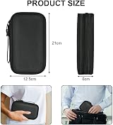 AMFUN Universal Hard Drive Case, Nylon Organizer Bag with Inner Mesh Pockets (L) view 2