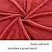 Shilucheng Luxury Fleece Blanket Super Soft and Warm Fuzzy Plush Lightweight King Couch Bed Blankets - Burgundy