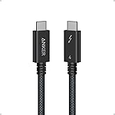 Anker Prime Thunderbolt 4 Cable, 3.3 ft USB C to USB C Cable, 240W Charging, 40Gbps Data Transfer, Supports 8K/4K Displays, f