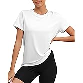 KevaMolly Workout Tops for Women UPF50+ Breathable Loose Fit Yoga T Shirts Short Sleeve Running Gym Athletic Tee Top