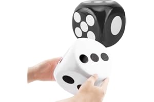Cotiny 2 Pieces 6 Inches Large Foam Dice Set Giant Foam Dice Soft Dot Dice Toy for Family Educational Toys Parent Child Board Games Nights Casino Themed Party Decoration (Color Set 2)