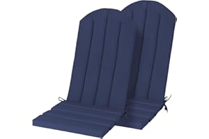 Minventiss Adirondack Chair Cushion Set of 2 Indoor Outdoor Furniture Cushions Rocking Chair Cushions with Straps Replacement