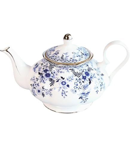 Amazon.com | Botanical Porcelain Duo Teapot, Teacup and Saucer Set