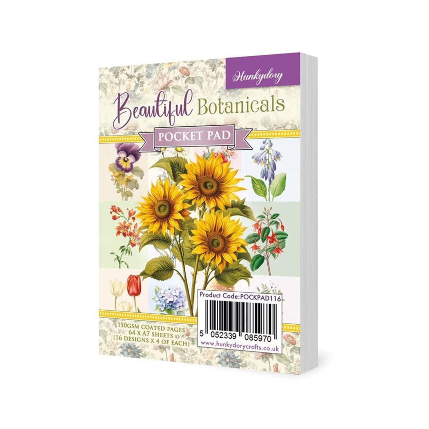 Hunkydory Crafts Beautiful Botanicals Pocket Pad - Size A7