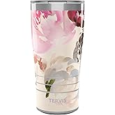 Tervis Traveler Kelly Ventura Floral Collection Triple Walled Insulated Tumbler Travel Cup Keeps Drinks Cold & Hot, 20oz - Stainless Steel, Posy