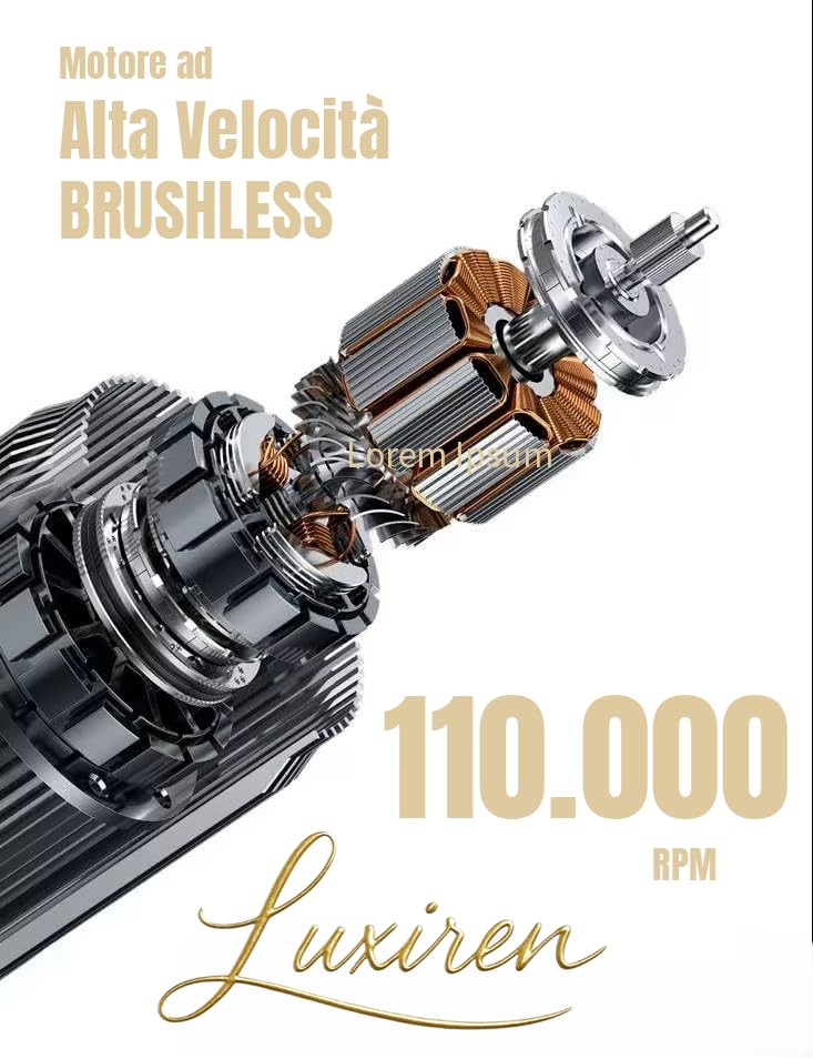 Luxiren 6 in 1 Brushless Hair Dryer | 6 in 1 Air Styler | High Speed Motor | Intelligent Temperature Control | 6 Styling Accessories | Lightweight, Quiet, Professional (Blue)