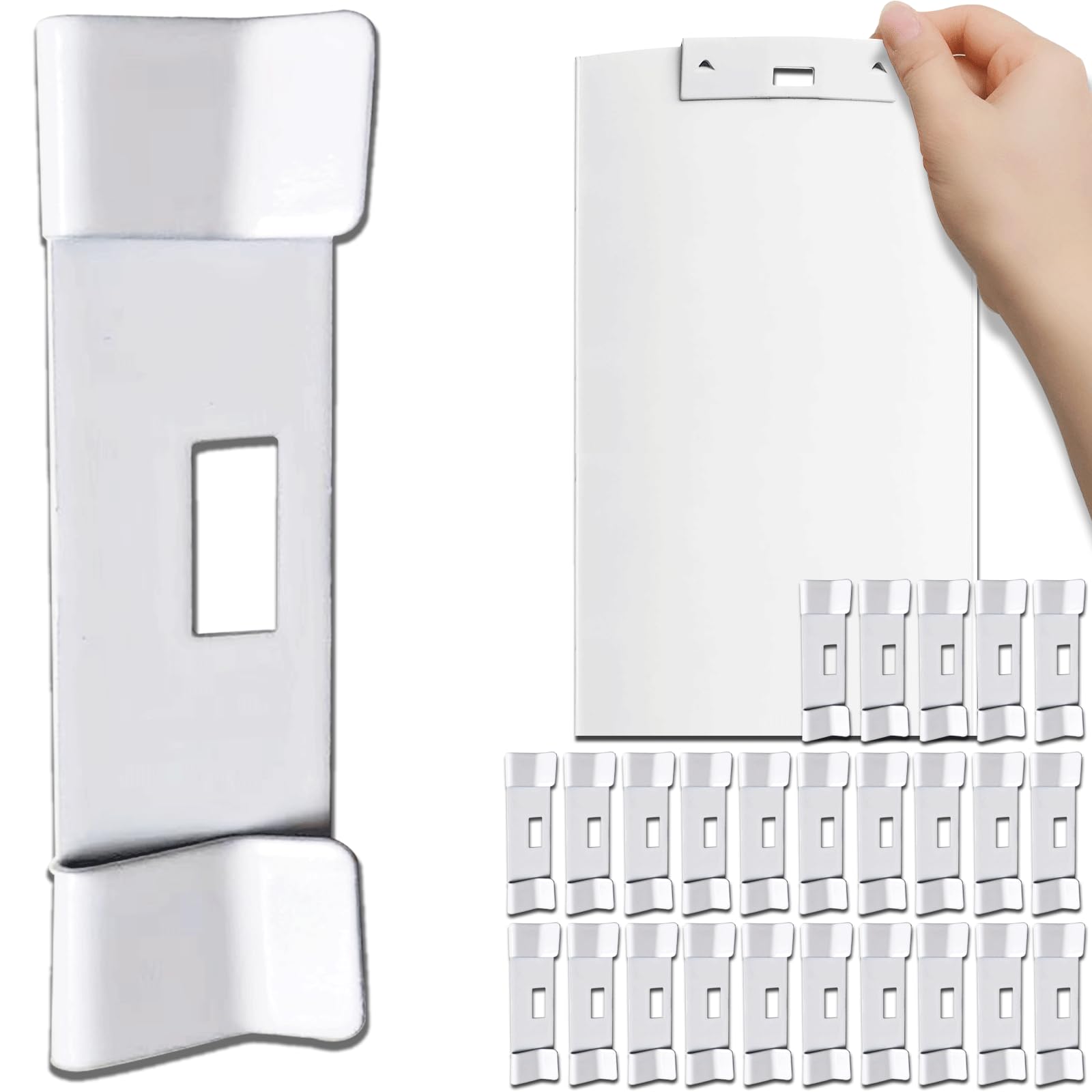 Takngjd Vertical Blind Repair Kit, 25PCS Metal Vertical Blind Repair Tabs, Universal Compatibility, White, Durable and Strong