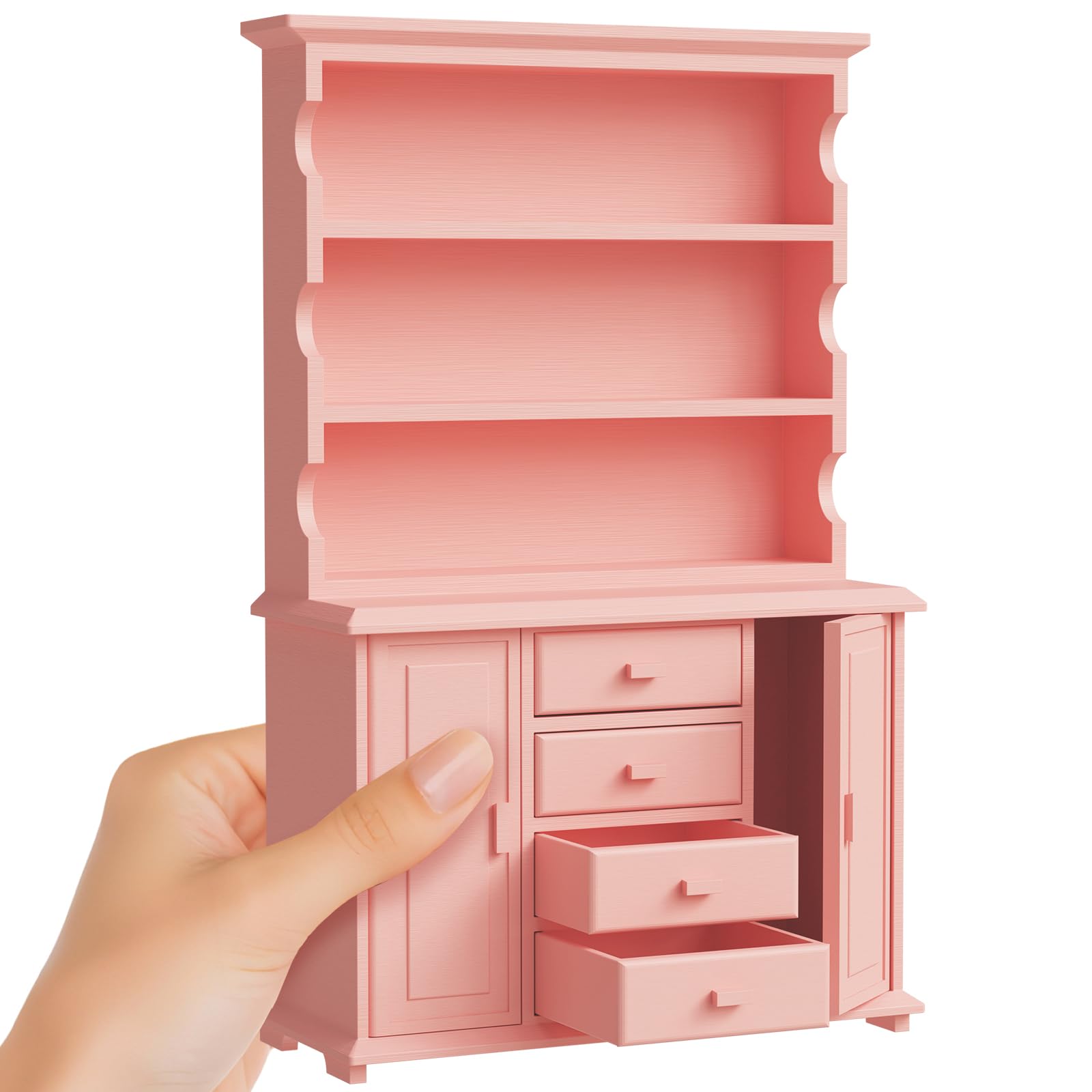 Photo 1 of 1:12 Scale Doll House Bookshelf, Bookshelf Dollhouse for Dollhouse Library, Living Room, Doll House Book Shelf with Realistic Details