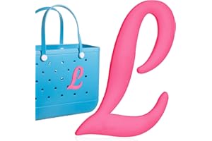 Joez Wonderful Letter Charms for Bogg Bag, Alphabet Lettering Charms, Accessories Inserts for Bogg Bag, Decorative Letter Accessories for Beach Bag Handbag Tote Decoration, Pink