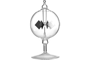 Yiluren Solar Crookes Radiometer Glass Windmill Handmade Toy for Party Home Decoration Gift Transparent S