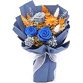 Jtoder Forever Flowers for Delivery, Preserved Long Lasting Flower Bouquets, Blue Rose Bouquet for Mom, Wife or Girlfriend on Festivals Birthday Anniversary