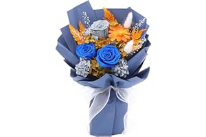 Jtoder Forever Flowers for Delivery, Preserved Long Lasting Flower Bouquets, Blue Rose Bouquet for Mom, Wife or Girlfriend on Festivals Birthday Anniversary
