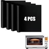 4PCS Non-Stick Air Fryer Oven Liners for Breville Smart Oven Air Fryer Pro | Compatibility, BPA and PFOA Free, Free From Lead and Cadmium, Prevent Stains and Grease Buildup, Versatile
