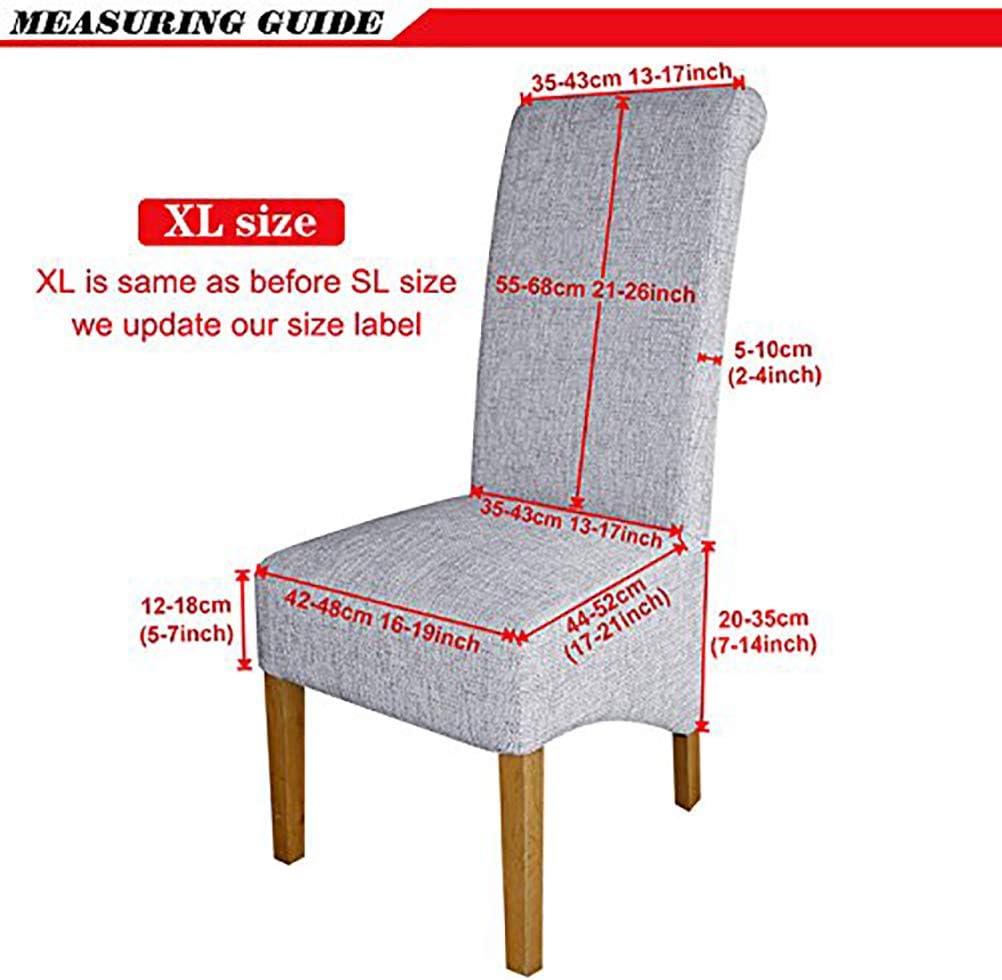 LANSHENG Velvet Dining Chair Covers, Stretch High Back Chair Seat Protector Slipcovers - Image 5
