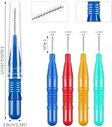 FUYOAL 80 Pcs Interdental Brushes Soft Dental Cleaning 4 Colors view 3