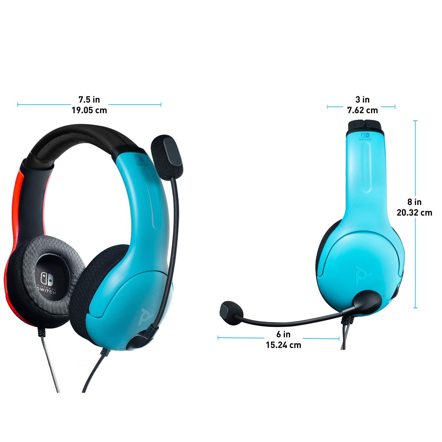 PDP 500-162-NA-BLRD Nintendo Switch LVL40 Wired Stereo Headset Joycon Blue/Red, 500-162-NA-BLRD - Nintendo Switch: Video Games