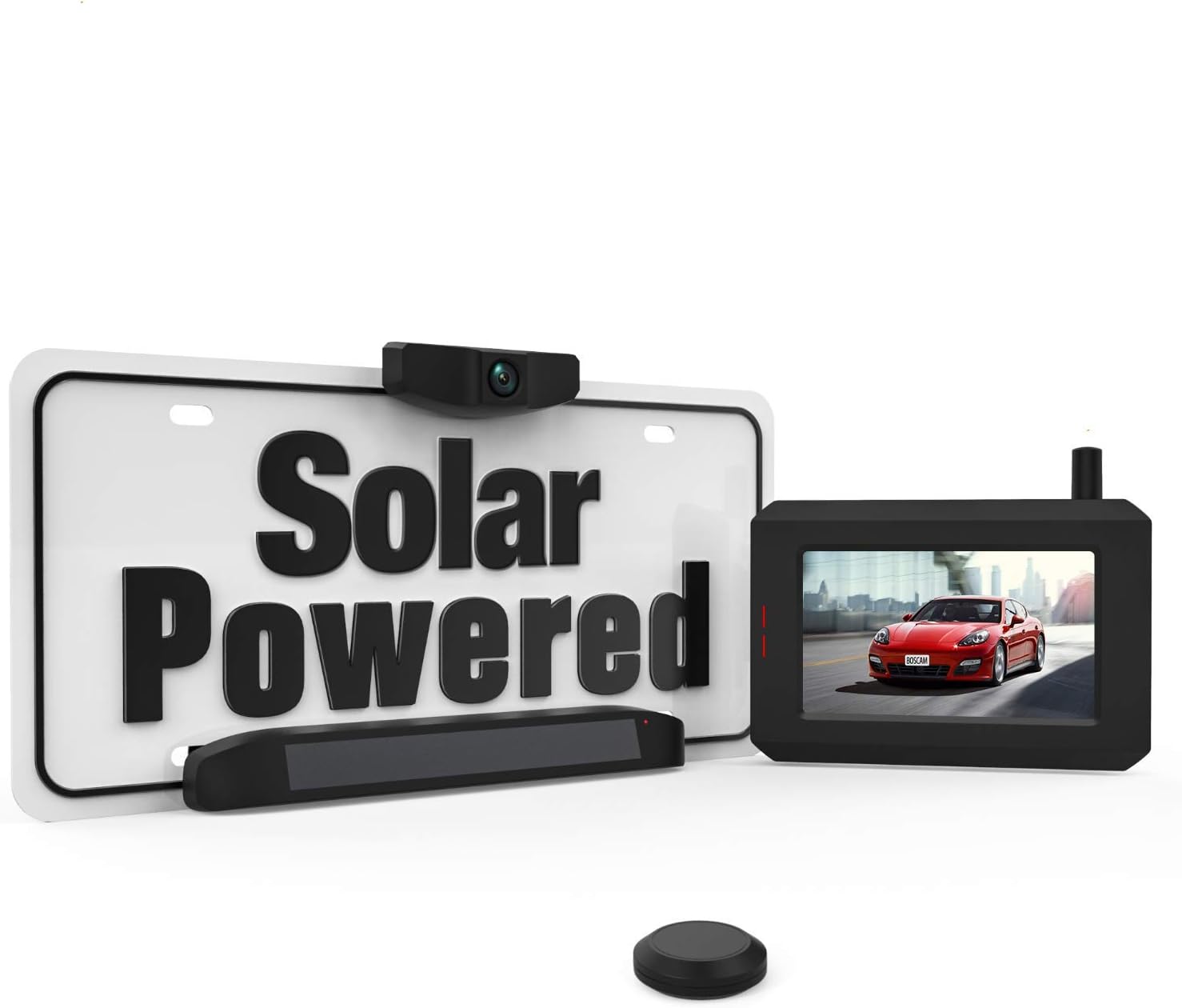 solar powered license plate light